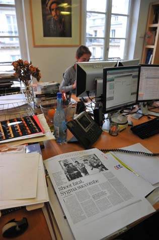 Paris 26 mai 2010, bureau de Corbis Sygma